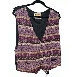 Paragraff Clothing Co Vest Mens Vintage Tribal Aztec Cowboy Western No Size